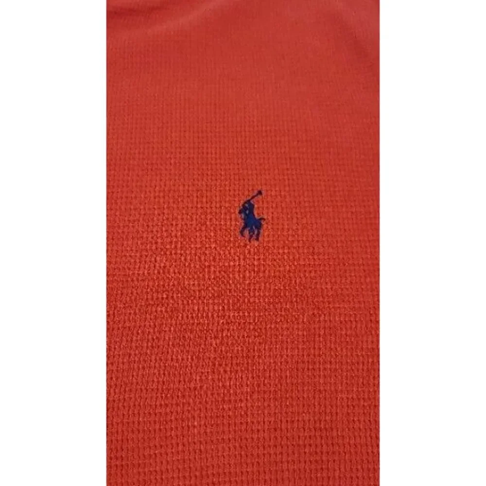 Polo Ralph Lauren Thermal Shirt Mens XL. 3‎ Button Red Short Sleeve.